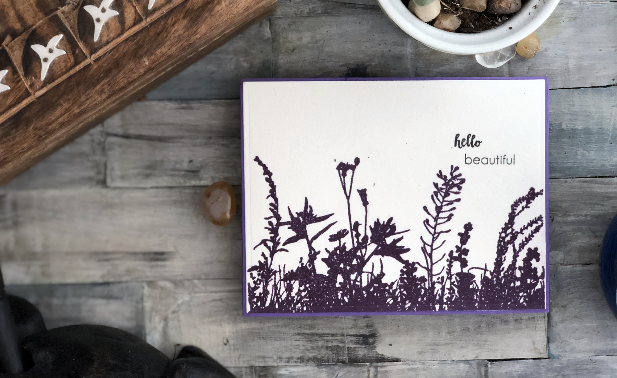 hello beautiful greeting card